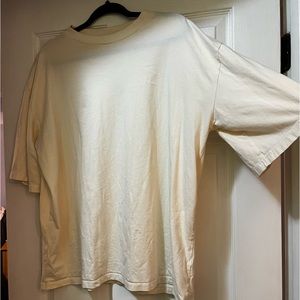 TOPSHOP cream T-shirt with back seam